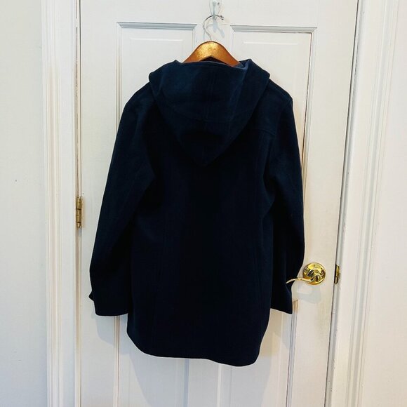 Pendleton Women's Wool Striped Interior Toggle Jacket Coat Size M Navy Blue - Picture 2 of 16